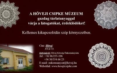 Höveji Csipke Múzeum ismét várja a látogatókat